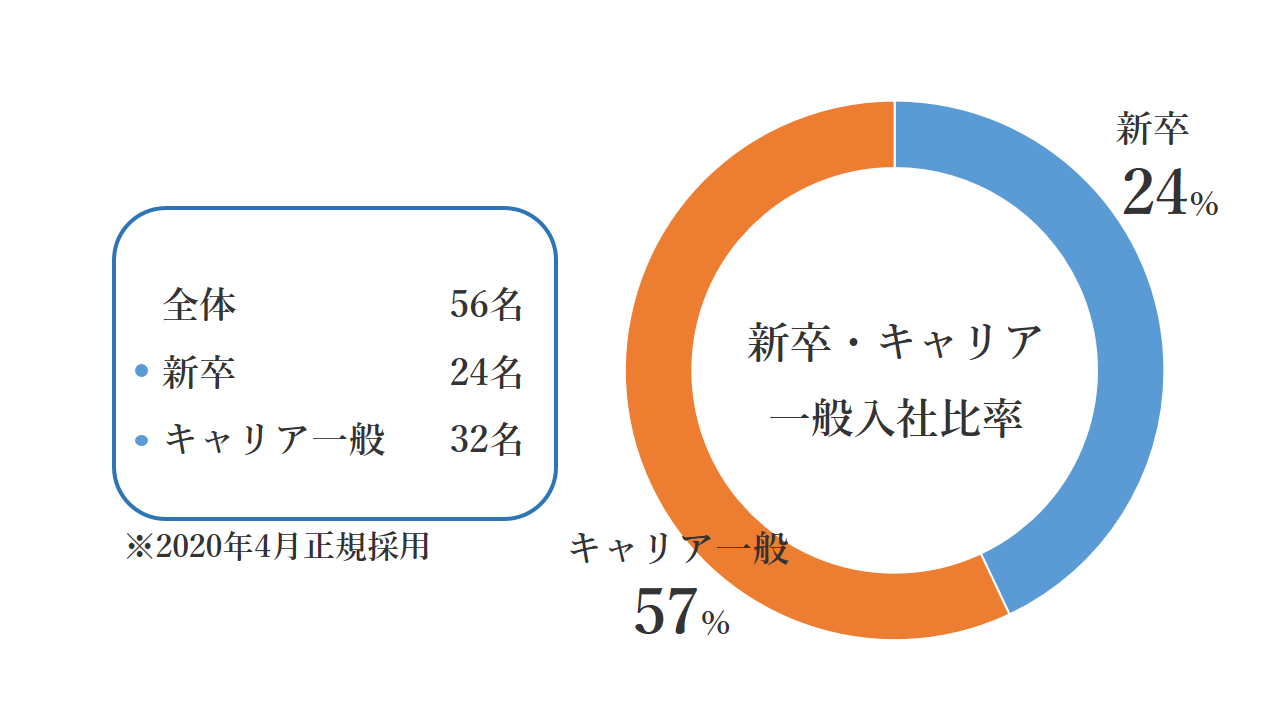 新卒・キャリア一般入社比率